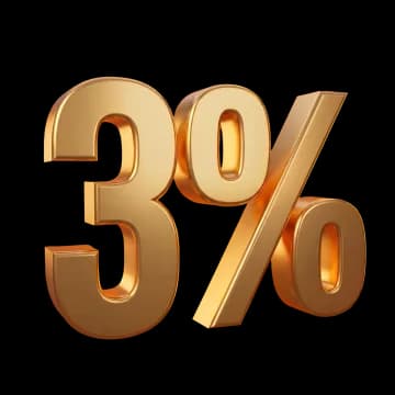 Até 3% de cashback em qualquer depósito